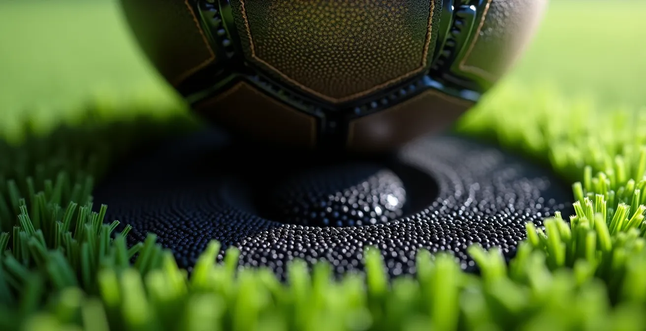 Comparaison technique du rebond du ballon sur pelouse naturelle et synthétique