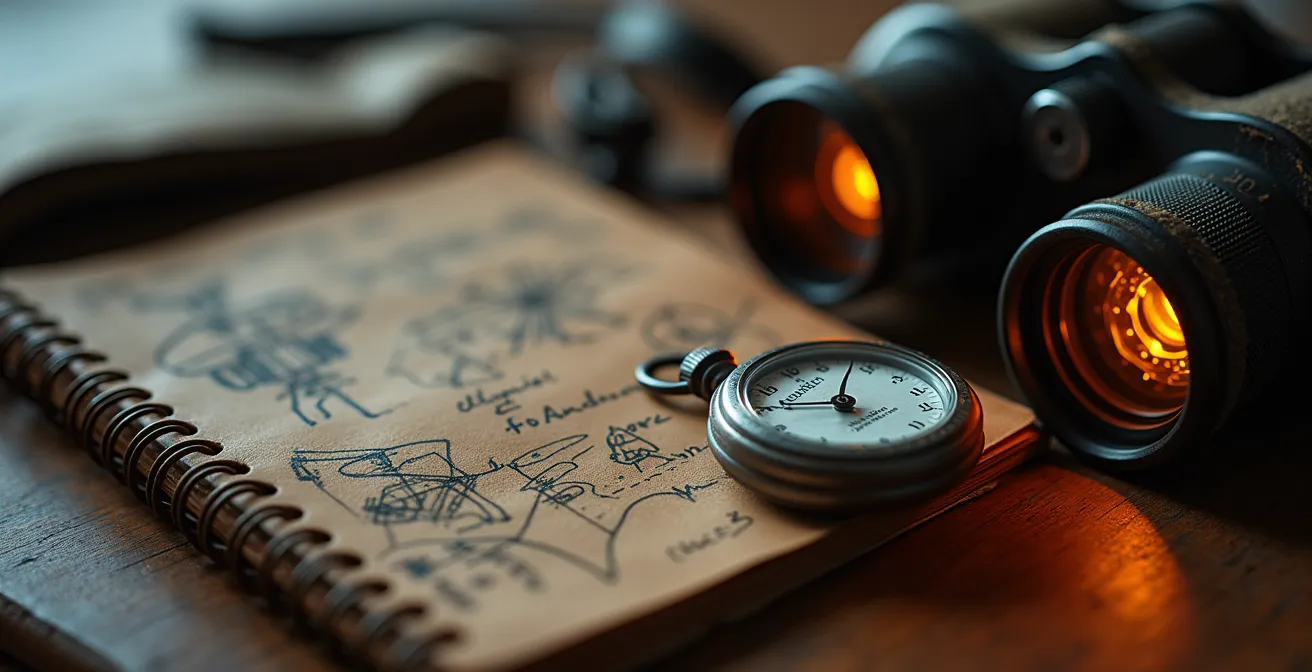 Scout observant un match de football depuis les tribunes