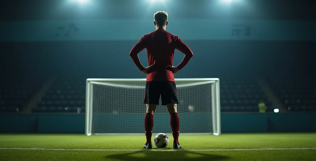 Tireur de coup franc en pleine concentration avant l'exécution